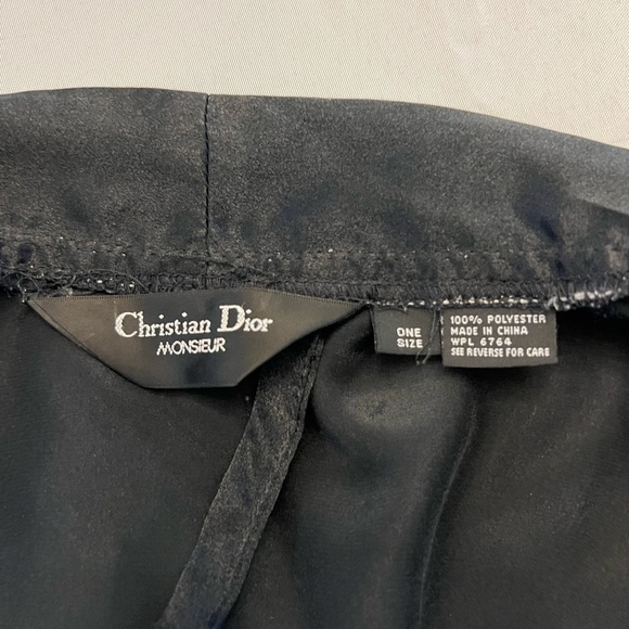 CHRISTIAN DIOR Monsieur Vintage Robe, Black, OS, Velcro Closure, No Belt. - Picture 4 of 4